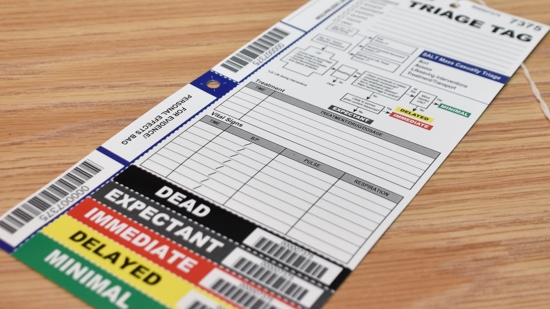 A snapshot of the CDP-designed SALT triage tag.